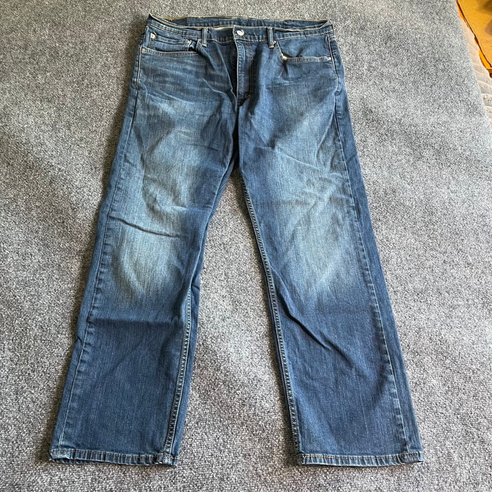 Levis‎ 505 Regular Fit Straight Leg Mens Blue Denim Jeans W38 L30 Medium Wash